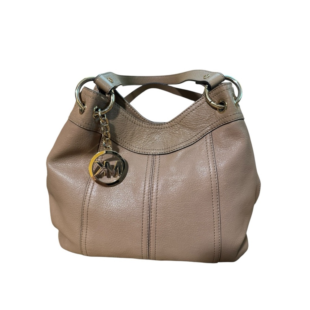 Michael Kors Tan Shoulder Bag with Pebbled Finish - Picture 3 of 11